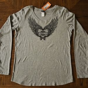 NWT - Harley Davidson Long Sleeve Tshirt - Womens XL